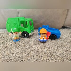 Fisher Price Little People Vehicles And Two Figurines